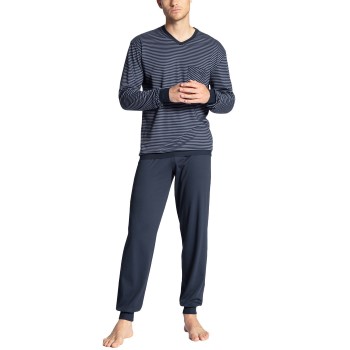 Bilde av Calida Relax Streamline Pyjama With Cuff Blå Bomull Small Herre