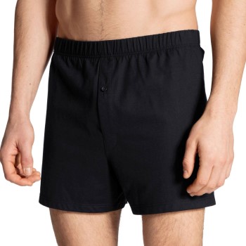 Bilde av Calida Cotton Code Boxer Shorts With Fly Svart Bomull Medium Herre