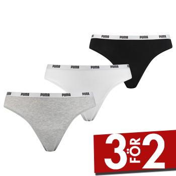 Puma Trosor 3P Iconic String Svart/Grå bomull X-Small Dam