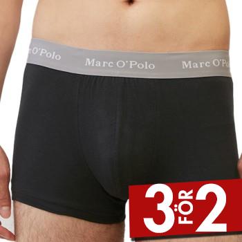 Marc O Polo Cotton Trunks Kalsonger 3P Svart/Gr&aring; bomull Medium Herr