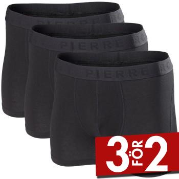 Pierre Robert Kalsonger 3P For Men Boxers Svart ekologisk bomull Small Herr