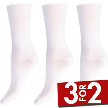 Decoy Strømper 3P Bamboo Socks Hvid Strl 37/41 Dame