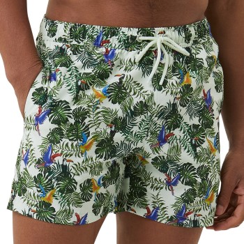 Bilde av Björn Borg Badebukser Sylvester Swim Shorts Hvit/grønn Polyester Small Herre