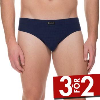 Bruno Banani Kalsonger 2P Check Line 2.0 Sports Brief Marin polyamid Small Herr