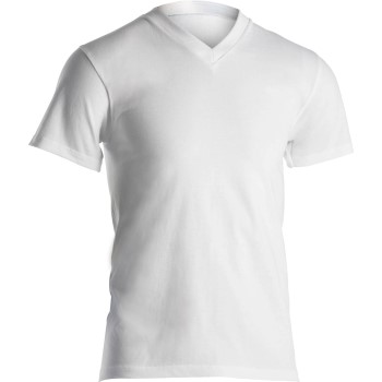 Dovre Single Jersey V-neck T-Shirt Hvit bomull XX-Large Herre