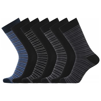 Bilde av Dovre Strømper 7p Bamboo Socks Svart/blå Str 41/45 Herre