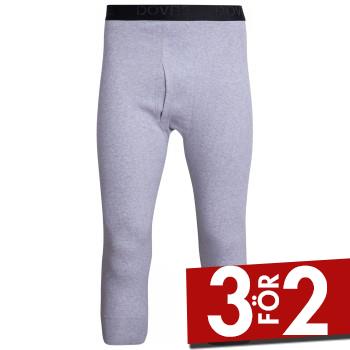 Dovre Three Quarter Long Johns Gr&aring; bomull Small Herr