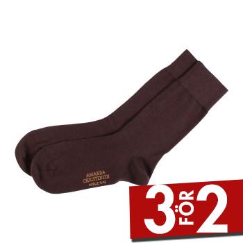 Amanda Christensen Strumpor Noble Ankle Socks M&ouml;rkbrun Strl 43/44