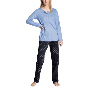 Bilde av Calida Night Lovers Buttoned Pyjama Blå Bomull Small Dame