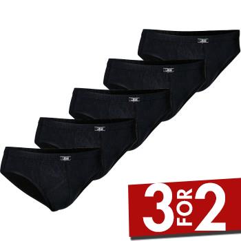 JBS 5P Organic Cotton Mini Slip Brief Svart økologisk bomull Small Herre