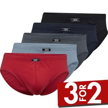 JBS 5P Organic Cotton Mini Slip Brief Svart/Rød økologisk bomull Medium Herre