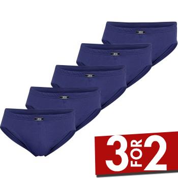 JBS 5P Organic Cotton Mini Slip Brief Blå økologisk bomull Medium Herre