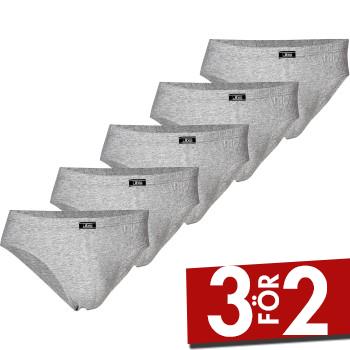 JBS Kalsonger 5P Organic Cotton Mini Slip Brief Grå ekologisk bomull Small Herr