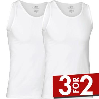 JBS 2P Bamboo Tank Top Hvit 3XL Herre