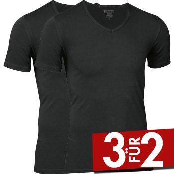 JBS 2P Bamboo T-shirt V-Neck Schwarz X-Large Herren
