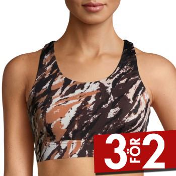 Casall BH Crossback Sports Bra Brun m&ouml;nstrad Small Dam
