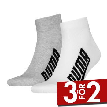 Puma Strumpor 2P Lifestyle Quarter Sock Vit/Gr&aring; Strl 35/38