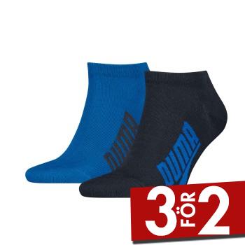 Puma Strumpor 2P Lifestyle Sneaker Sock Svart/Bl&aring; Strl 39/42