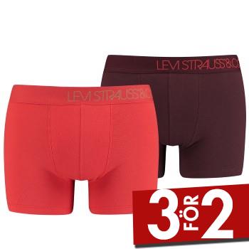 Levis Kalsonger 2P Base Boomer Piquee Boxer R&ouml;d bomull Medium Herr