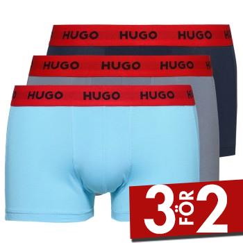 HUGO Kalsonger 3P Triplet Trunk Bl&aring; bomull Large Herr