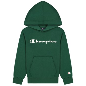 Bilde av Champion Classics Hooded Sweatshirt For Boys Mørkgrørnn 122-128