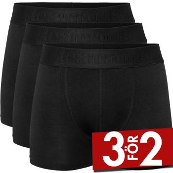 Rester&ouml;ds Kalsonger 3P Organic Cotton Boxer Regular Leg Svart ekologisk bomull Small Herr