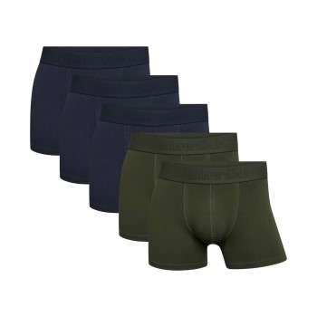 Resteröds 5P Organic Cotton Boxer Blå/Grønn økologisk bomull Small Herre