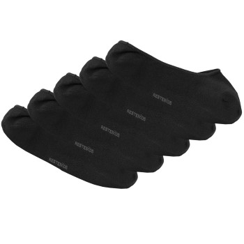 Resteröds Strømper 5P Bamboo Invisible Socks Svart Str 40/45 Herre