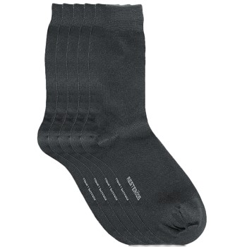 Resteröds Strømper 5P Organic Cotton Socks Mørkgrå Str 40/45 Herre