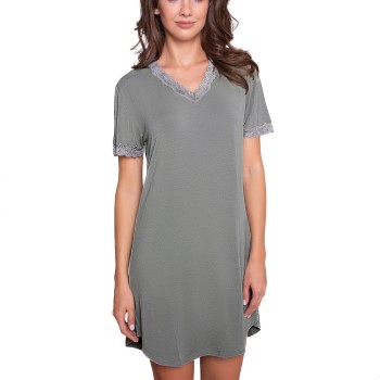 Bilde av Lady Avenue Bamboo Nightdress Ss Lysgrå Bambus Large Dame