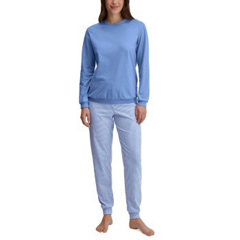Calida Lovely Nights Pyjama With Cuff Ljusblå bomull Medium Dam | apparel & accessories - clothing - sleepwear & loungewear - pajamas | ModeLejon