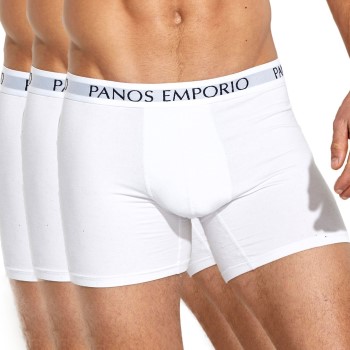 Bilde av Panos Emporio 3p Base Bamboo Cotton Boxer Hvit Large Herre