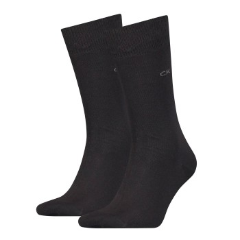 Calvin Klein Strømper 2P Carter Casual Flat Knit Sock Svart Str 43/46 Herre