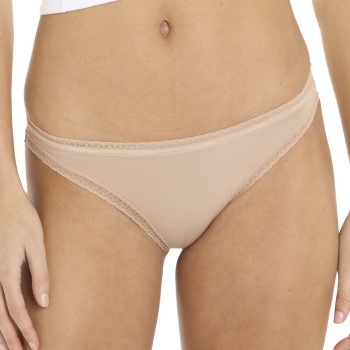 Bilde av Calvin Klein Truser Bottoms Up Refresh Bikini Beige Polyamid Large Dame