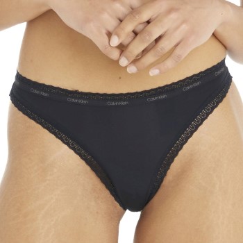 Bilde av Calvin Klein Truser Bottoms Up Refresh Thong Svart Polyamid Large Dame