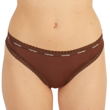 Bilde av Calvin Klein Truser Bottoms Up Refresh Thong Mørkbrun Polyamid Small Dame