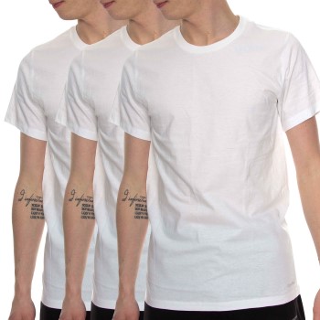 Bilde av Calvin Klein 3p Cotton Stretch Crew Neck T-shirt Hvit Bomull Small Herre