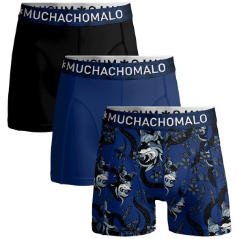 Bilde av Muchachomalo 3p Cotton Stretch Fox Boxer Blå Mønster Bomull Medium Herre