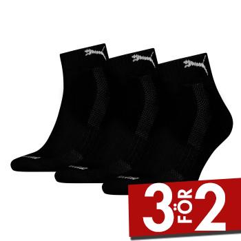 Puma Strumpor 3P Cushioned Quarter Sock Svart Strl 43/46