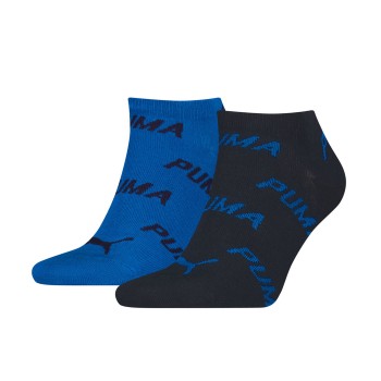 Puma Strømper 2P BWT Sneaker Sock Svart/Blå Str 39/42