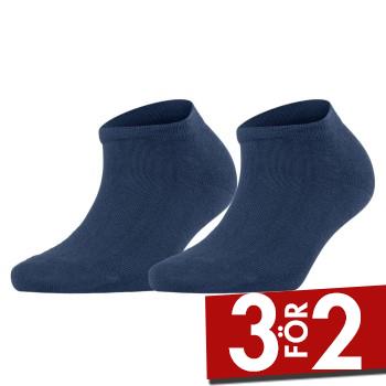 Falke Strumpor 2P Women Casual Happy Sneaker Sock Royalbl&aring; Strl 35/38 Dam