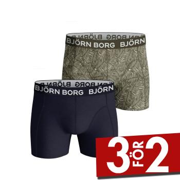 Bj&ouml;rn Borg Kalsonger 2P Cotton Stretch Shorts 2112 Gr&ouml;n bomull Small Herr