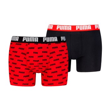 Puma 2P Everyday Aop Boxer Rød/Svart bomull Medium Herre