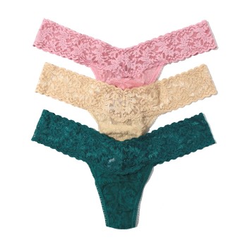 Bilde av Hanky Panky Truser 3p Low Rise Lace Thong Multi-colour-2 Nylon One Size Dame