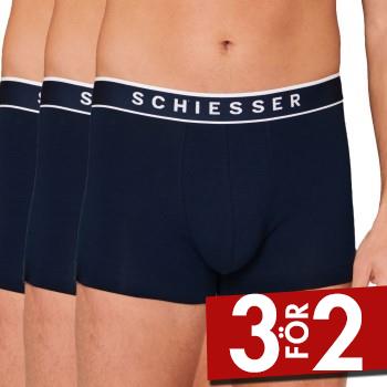 Schiesser Kalsonger 3P 95-5 Organic Cotton Rio Boxer M&ouml;rkbl&aring; bomull Small Herr