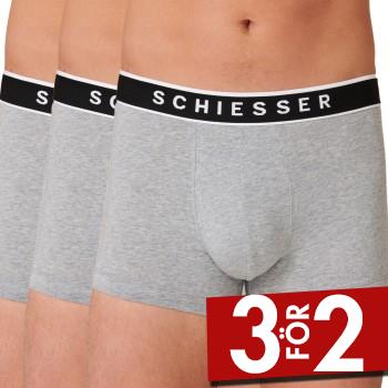 Schiesser Kalsonger 3P 95-5 Organic Cotton Rio Boxer Gr&aring; bomull Small Herr