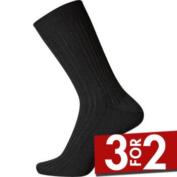 Egtved Strømper Wool Broadrib Sock Svart ull