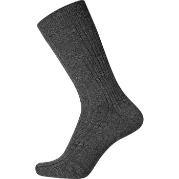 Egtved Strømper Wool Broadrib Sock Mørkgrå  ull Str 40/43