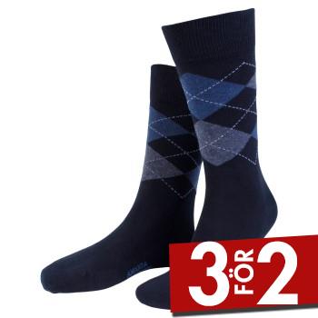 Amanda Christensen Strumpor True Ankle Argyle Sock Marin/Bl&aring; Strl 43/46 Herr