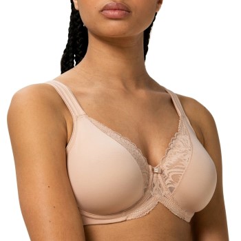 Triumph BH Modern Lace Cotton Underwire Bra Beige C 100 Dame